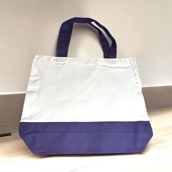 Large Canvas Tote Bag with Stylish Girl Art | Hand Pressed | 17”x14” - Picture 4 of 4